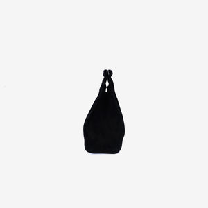 Chanel Vintage Structured Mini Handle Bag in Black Suede Leather
