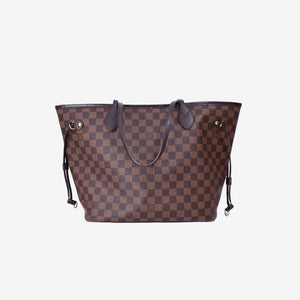 Louis Vuitton Neverfull Tote Bag in Brown Monogram Canvas Leather with Gold Hardware