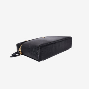 Chanel 26A Matthieu Blazy Vanity Bag in Black Lizard Leather with Gold Hardware (Contact to Enquire)