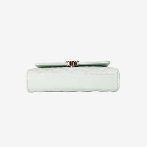 Chanel 25S Kelly Bag in Mint Green Caviar Leather with Gold Hardware