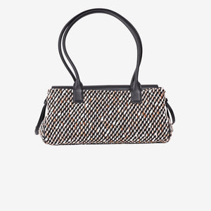 Chanel 26S Matthieu Blazy East-West Shopping Tote in Black Calfskin and Multicolour Tweed with Gold Hardware (Contact to Enquire)