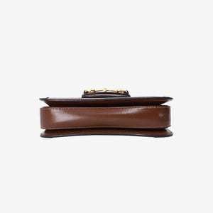 Gucci Horsebit 1955 Shoulder Bag in Beige Brown GG Canvas and Calfskin Leather with Gold Hardware