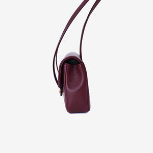 Chanel 26P Matthieu Blazy Preppy Flap Mini in Dark Burgundy Calfskin Leather with Gold Hardware (Contact to Enquire)