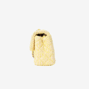 Chanel Classic Mini Flap Bag in Yellow Tweed Leather with Gold Hardware (Contact to Enquire)