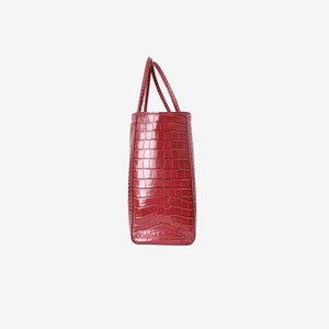 Chanel 26S Matthieu Blazy Shopping Bag Large in Red Crocodile Embossed Calfskin Leather with Gold Hardware (Contact to Enquire)