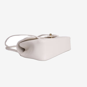 Chanel 26P Matthieu Blazy Preppy Flap Bag Small in White Calfskin Leather with Gold Hardware (Contact to Enquire)