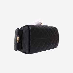 Chanel 25 Small in Black Caviar Leather with Gold Hardware