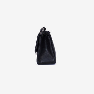 Chanel Classic Flap Mini Square in Black Grained Calfskin with Silver Hardware (Contact to Enquire)