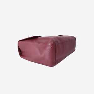 Chanel 2026 Matthieu Blazy Maxi Oversized Flap Bag 38.5 (Airport Bag) in Burgundy Grained Calfskin with Gold Hardware