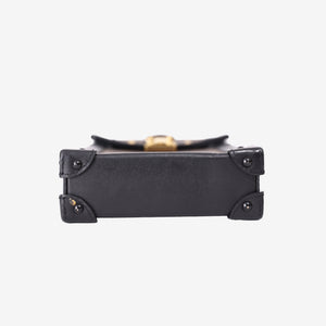 Louis Vuitton Monogram Vertical Trunk Pochette in Brown and Black Monogram Canvas with Gold Hardware