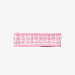 Chanel 23C Pink Woven Flap Bag in Pink Woven Leather with Gold Hardware