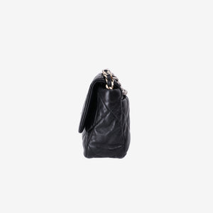 Chanel 19 Bag in Black Lambskin Leather with Silver Hardware