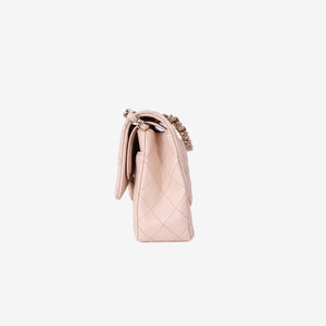 Chanel Classic Double Flap Medium Bag in Beige Clair Caviar Leather with Gold Hardware