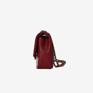 Chanel Rock the Corner Flap Bag in Red Quilted Calfskin Leather with Gold Hardware