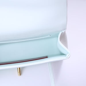 Chanel 26P Matthieu Blazy Preppy Flap Small in Light Blue Calfskin Leather with Gold Hardware (Contact to Enquire)