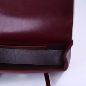 Chanel 26P Matthieu Blazy Preppy Flap Mini in Dark Burgundy Calfskin Leather with Gold Hardware (Contact to Enquire)