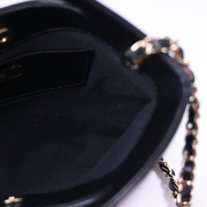 Chanel 31 Clutch with Chain Black Tweed & Lambskin Leather with Gold Hardware
