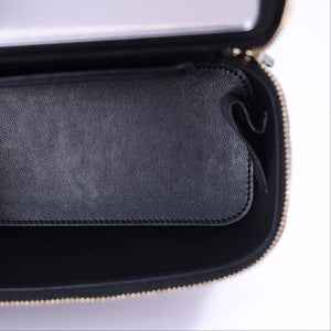Chanel Vanity Case with Top Handle in Black Lambskin Leather with Gold Hardware (Contact to Enquire)