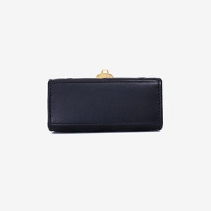 Chanel Coco Love Clutch on Chain in Black Lambskin Leather with Gold Hardware