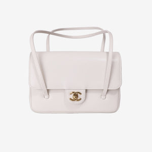 Chanel 26P Matthieu Blazy Preppy Flap Bag Small in White Calfskin Leather with Gold Hardware (Contact to Enquire)