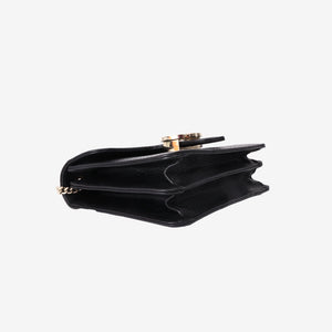 Gucci Interlocking G Shoulder Bag in Black Calfskin Leather with Gold Hardware (Contact to Enquire)