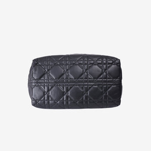 Dior Large Toujours Bag in Black Calfskin Leather with Gold Hardware