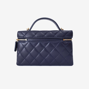 Chanel Long Vanity Case with Chain in Blue Caviar Leather with Gold Hardware (Contact to Enquire)
