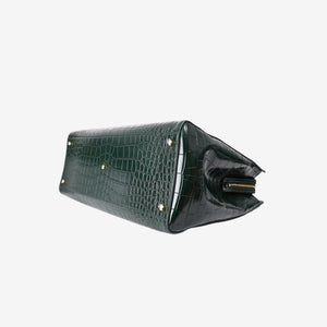 Chanel 26S Matthieu Blazy Crocodile-Embossed Tote Bag in Dark Green Calfskin with Gold Hardware (Contact to Enquire)