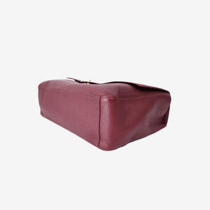 Chanel 2026 Matthieu Blazy Maxi Oversized Flap Bag 38.5 (Airport Bag) in Burgundy Grained Calfskin with Gold Hardware