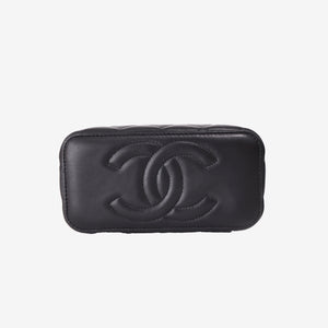 Chanel Classic Vanity Case with Chain in Black Caviar Leather with Gold Hardware (Contact to Enquire)