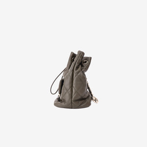 Chanel Duma Drawstring Backpack in Khaki Lambskin Leather (Contact to Enquire)