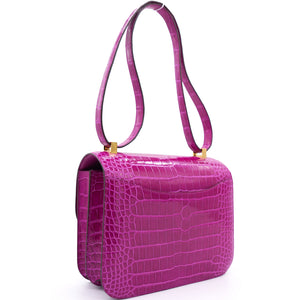 Shiny Alligator Constance 24 Rose Scheherazade
