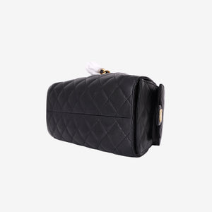 Chanel 25 Small in Black Caviar Leather with Gold Hardware