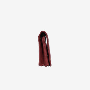Chanel Boy Wallet on Chain in Burgundy Caviar Leather with Gold Hardware