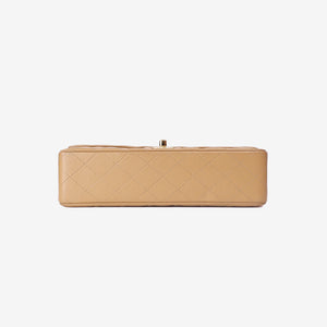 Chanel Vintage Classic Double Flap Medium Bag in Beige Caviar Leather with Gold Hardware (Contact to Enquire)