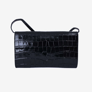 Chanel SS26 Clutch with Chain with Black Crocodile-Embossed Calfskin Leather with Gold Hardware (Contact to Enquire)