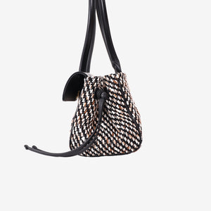 Chanel 26S Matthieu Blazy East-West Shopping Tote in Black Calfskin and Multicolour Tweed with Gold Hardware (Contact to Enquire)