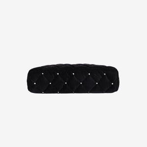 Chanel Velvet Diamanté Quilted Top Handle Vanity Case in Black with Gold Hardware (Contact to Enquire)