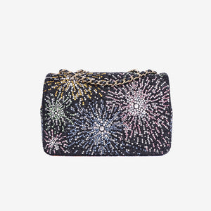 Chanel Coco Neige Evening Bag in Black/Multicolour Sequin Pearl Strass with Gold Hardware