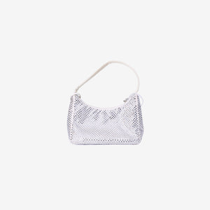 Prada Crystal Shoulder Bag in White Crystal Embellished Canvas (Contact to Enquire)