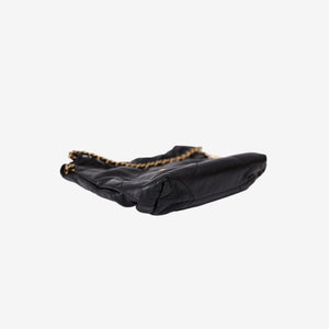 Chanel 22 Mini in Black Shiny Calfskin with Gold Hardware