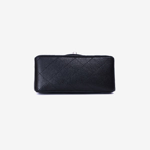 Chanel Classic Flap Mini Square in Black Grained Calfskin with Silver Hardware (Contact to Enquire)
