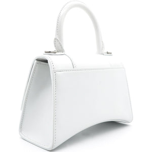 Shiny Box Small Hourglass Top Handle Bag Graffiti White