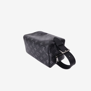 Louis Vuitton Locker Dopp Kit in Black Monogram Eclipse Canvas with Ruthenium Hardware