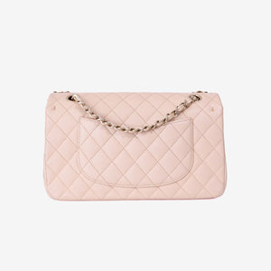 Chanel Classic Double Flap Medium Bag in Beige Clair Caviar Leather with Gold Hardware