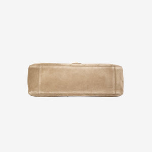 Chanel 26S Matthieu Blazy Maxi Flap Bag in Dark Beige Suede Calfskin Leather with Gold Hardware (Contact to Enquire)