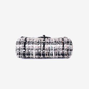 Chanel Classic Flap Bag in Black/White Tweed Leather with So Black Hardware (Contact to Enquire)