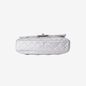 *RARE* Chanel Paris-Dubai Medals Flap Bag in Silver Lambskin Leather with Silver Hardware