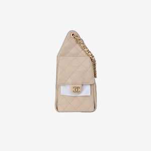 Chanel 25 Small Bag in Beige Calfskin Leather with Gold Hardware (Contact to Enquire)
