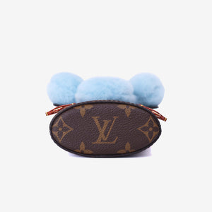 Louis Vuitton Vivienne Phone Pouch in Brown Monogram Canvas with Calfskin Leather Trim with Gold Hardware
